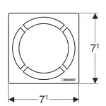 Rejilla de diseño Geberit Circle 8 x 8 cm